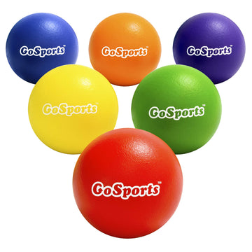 Gosports Soft Skin Foam Playground Dodgeballs - 6 Pack Set For Kids - Includes Mesh Carry Bag