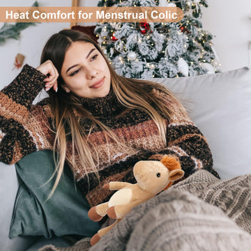 Suzzipals Heatable & Coolable Horses Stuffed Animals, Microwave Heating Pad, Horses Plush For Companion, Cute Plushies Horses La