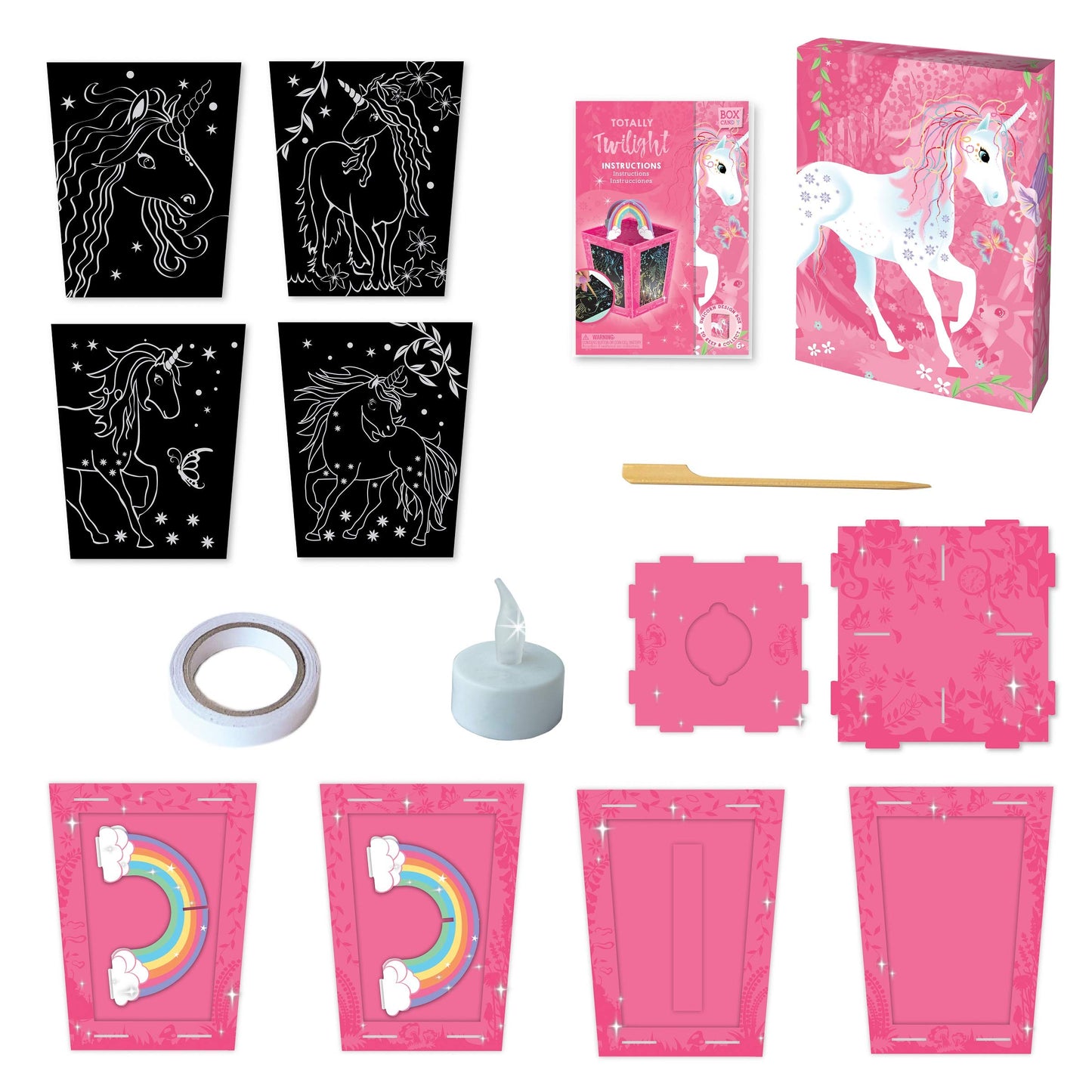BOX CANDIY Totally Twilight Magical Unicorn Lantern Kit in Keepsake Box to Make and Enjoy