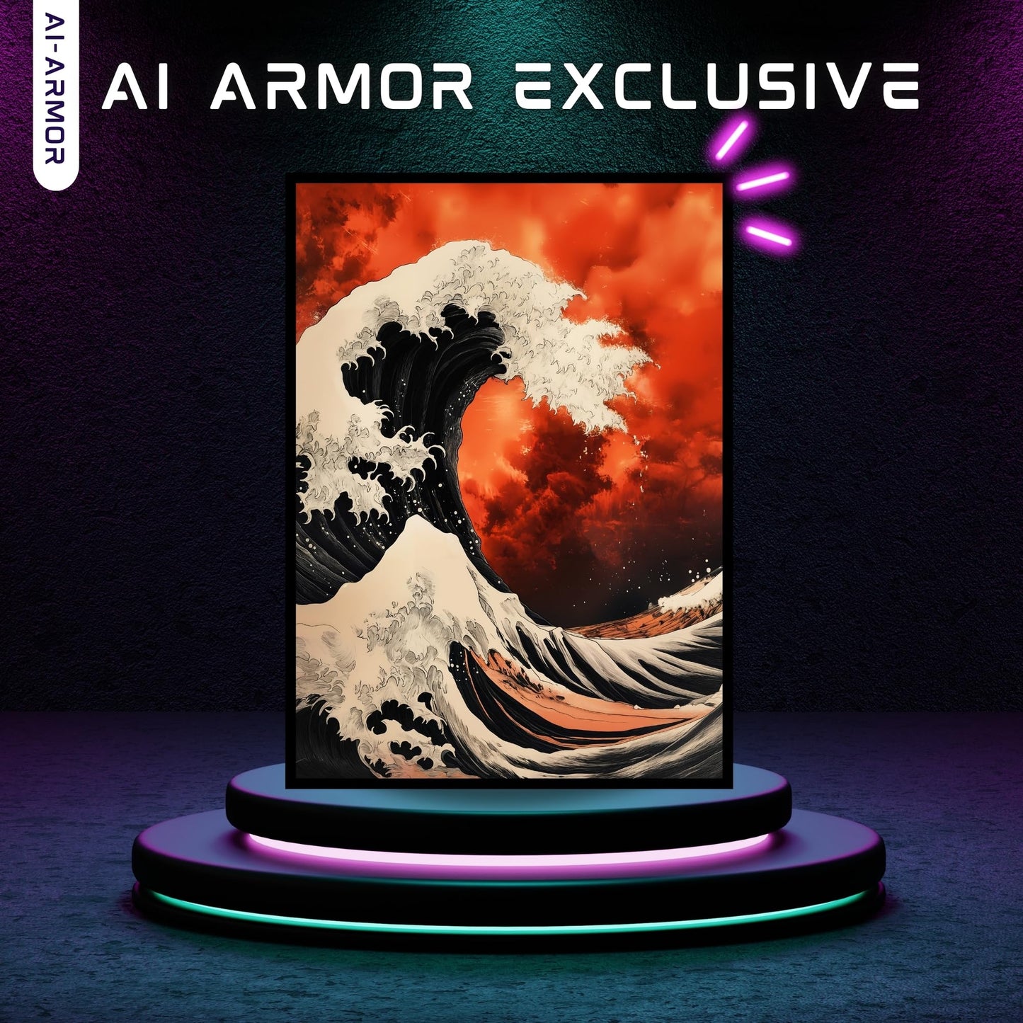 (Great Fire Wave) - 100ct Matte TCG/MTG Card Art Sleeves by Ai protective covering