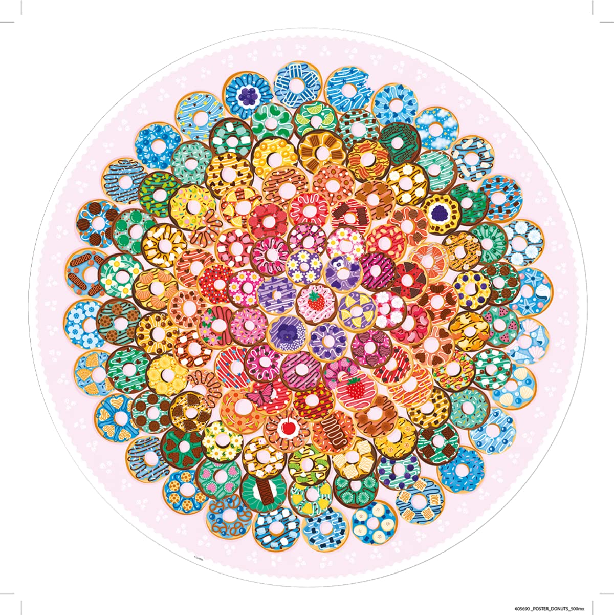 Ravensburger Circle Of Colors: Donuts 500 Piece Round Jigsaw Puzzle For Adults | Unique, Vibrant, And Glare-Free | Perfect Interlocking Fit | Ideal For Ages 12 And Up | Model 17346