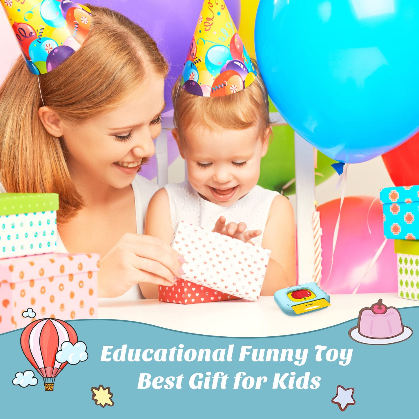 Spanish Flash Cards For Kids, Bilingual Buddy Talking Flash Cards For Toddlers 1 2 3 4 5 Years Old, Audible Learning Spanish For