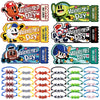DIYDEC 30Pcs Valentines Sports Bracelets with Cards 6 Styles Soccer Basketball Bracelets for Kids Valentines Party Favors Sports
