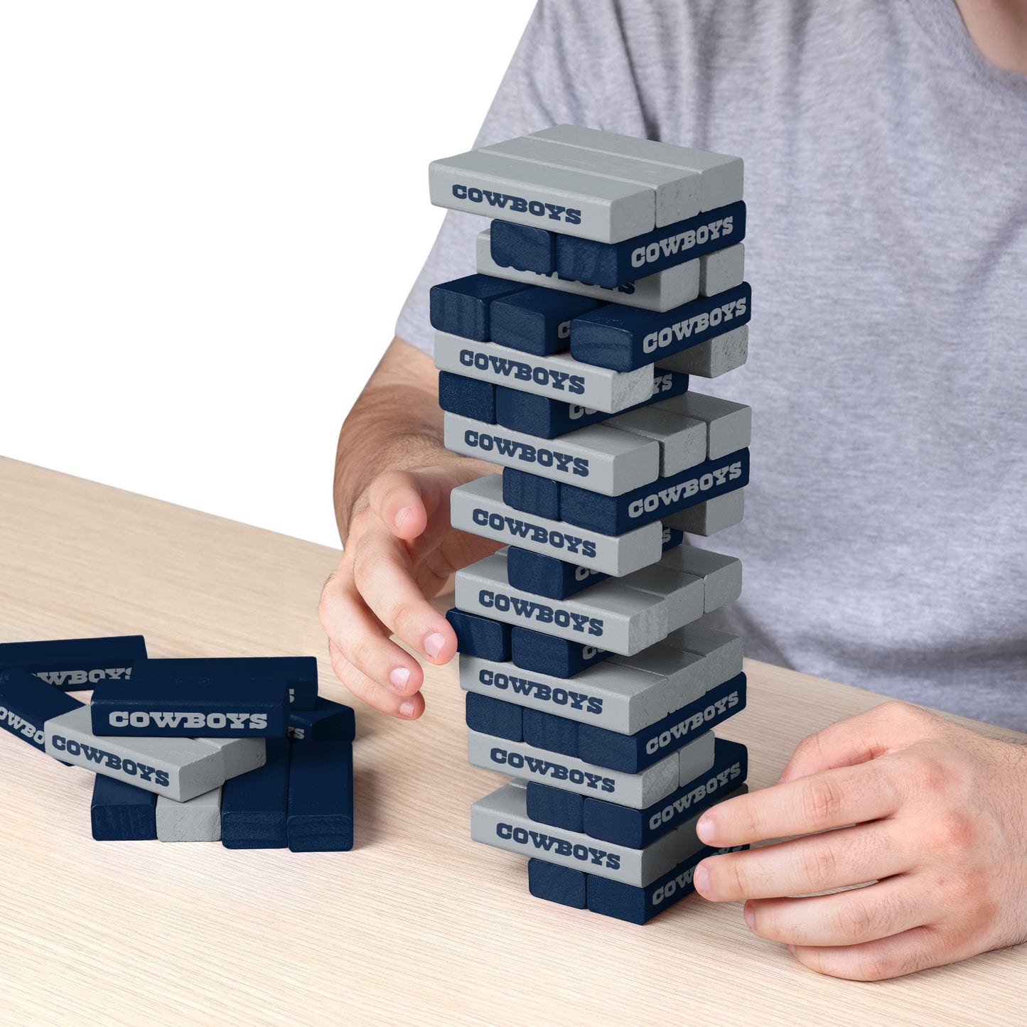 FOCO unisex mature-themed NFL Team Logo Stackable Blocks Game  Team Color  9-864 US