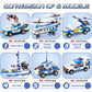 EP EXERCISE N PLAY Police Ship Building Blocks Kit, 1169 Pieces, Large, Blue, Includes Cop Car & Helicopter for Ages 6-12