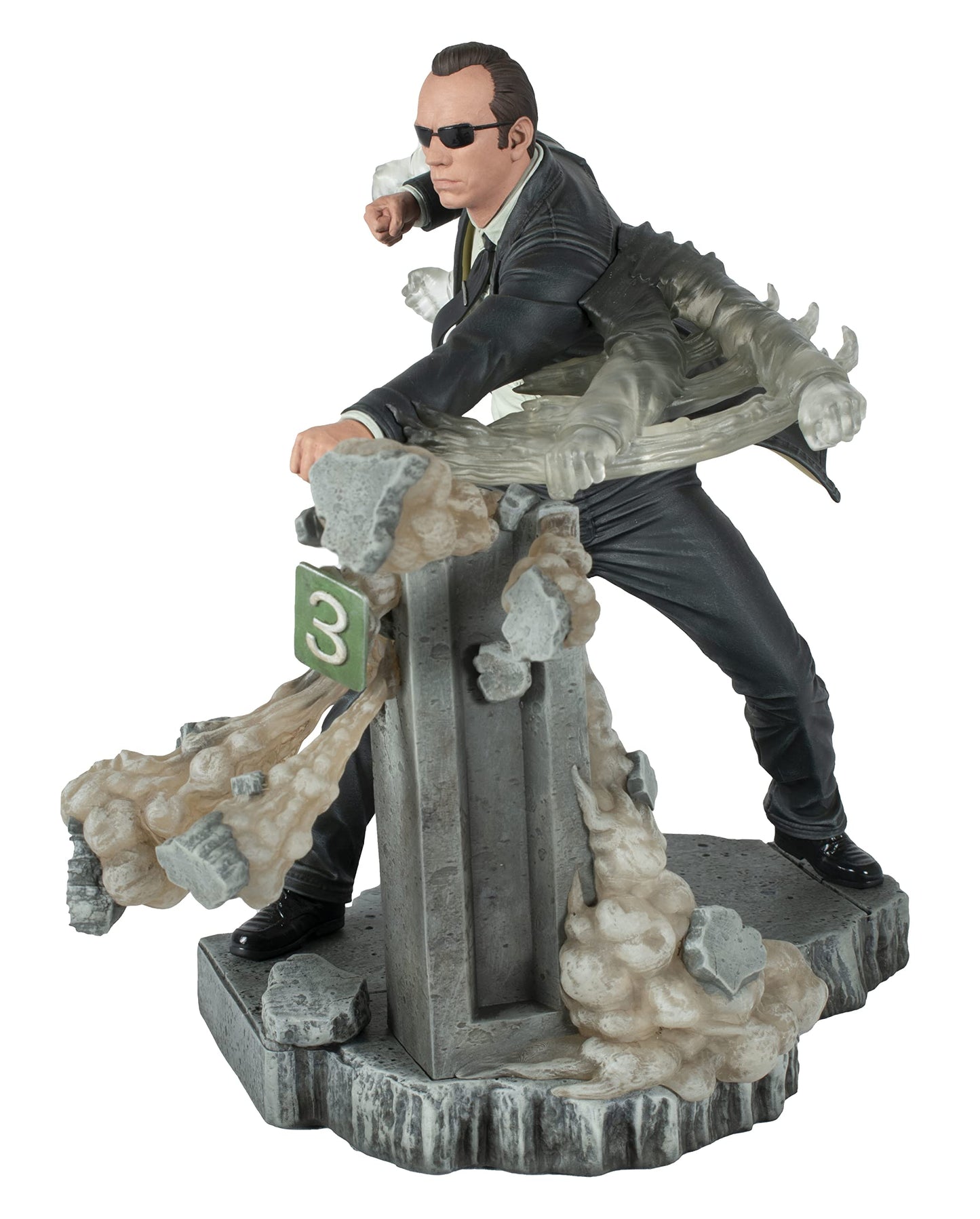 Diamond Select Toys The Matrix Gallery Diorama Agent Smith 10-Inch Pvc Statue With Detailed Sculpting