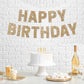 Perfect Occasion Gold Glitter Happy Birthday Pre-Strung Banner - 8 Ft Strands Cardstock - Party Decorations & Decor