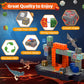 Dulsaera Magnetic Blocks 110Pcs With 6 Animal Toys, Volcano Building Blocks Set, Toys For Boys & Girls Age 6-8, Stacking Buildin