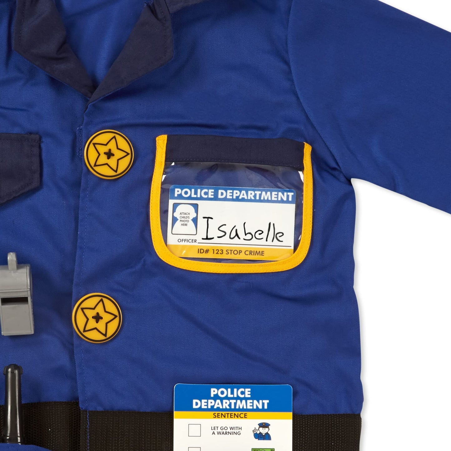 Melissa & Doug Police Officer Role Play Costume Dress-Up Set (8 Pcs)