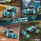Vemander Gesture Sensing RC Stunt Car - Blue 360° Rotating 4WD Remote Control Car with Light & Music for Boys 6-12 Years Old