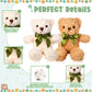 9 Pieces Cute Bear Stuffed Animals 10 Inch Soft Plush Stuffed Bears Toy Valentine‘S Day Gift Bulk With Bow Tie Kids Boys Girls Graduation Baby Shower Birthday Party Gift(Dark Brown, Golden, White)