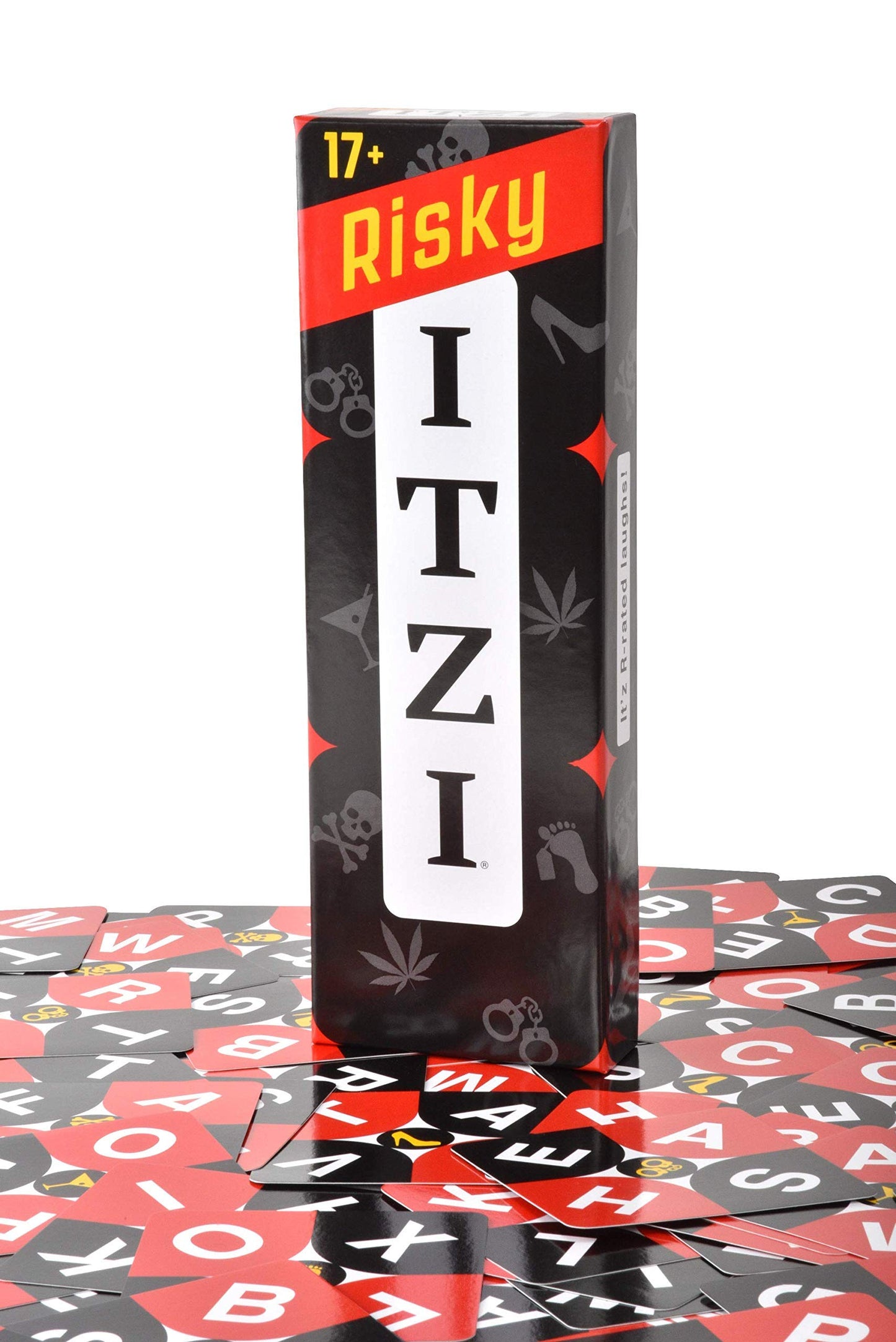 TENZI Risky ITZI Card Game - Fast & Fun Word Matching for 2-8 Players, Ages 17-107, Multicolor, 11” x 3.75” x
