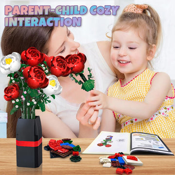 Wideland Flower Bouquet Building Set, Flower Plants For Botanical Collection, Flowers Building Setfor Adults Girls Ages 6+, Roma
