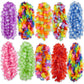 AnapoliZ Mega Luau Leis 100 Pack Hawaiian Theme Multi Colorful Tropical Summer Floral Necklace Simulated Silk Lei, Party & Weddi