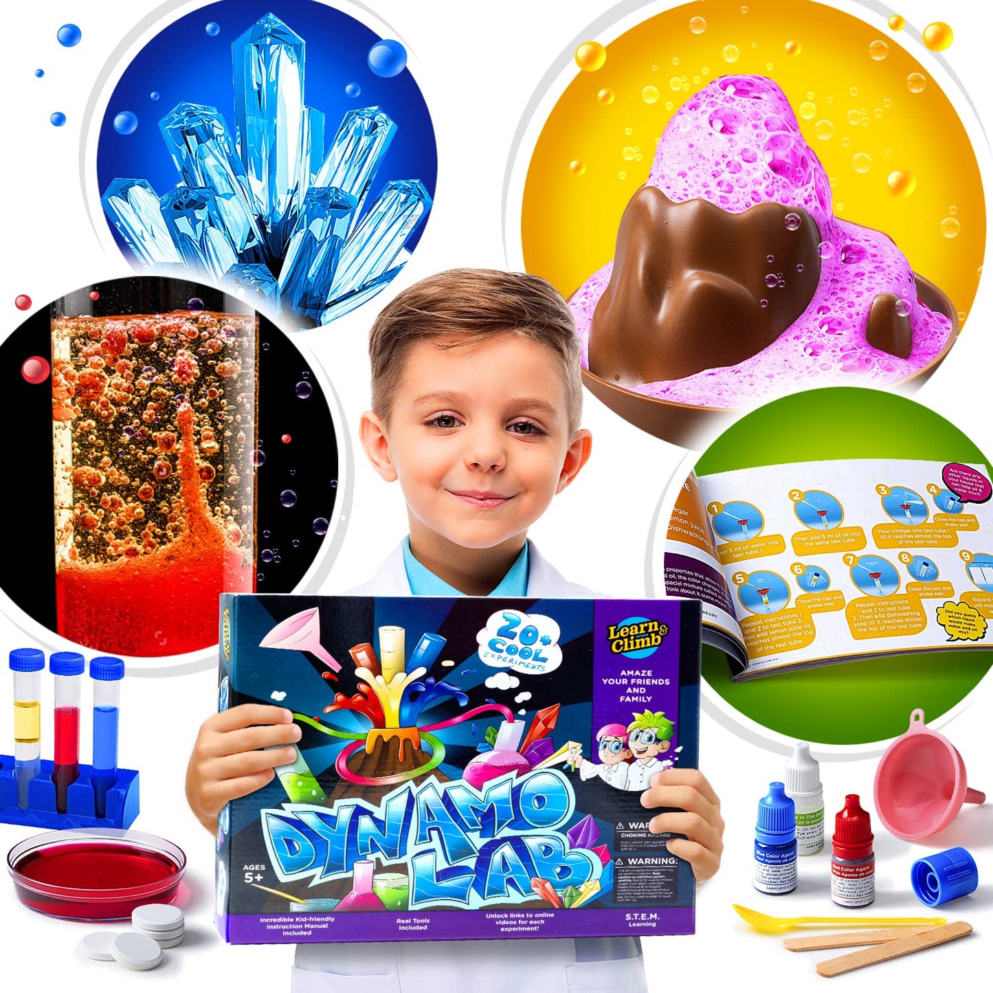 Science Kit For Kids - 21 Experiments Science Set, Great Gifts For Kids Ages 4-8