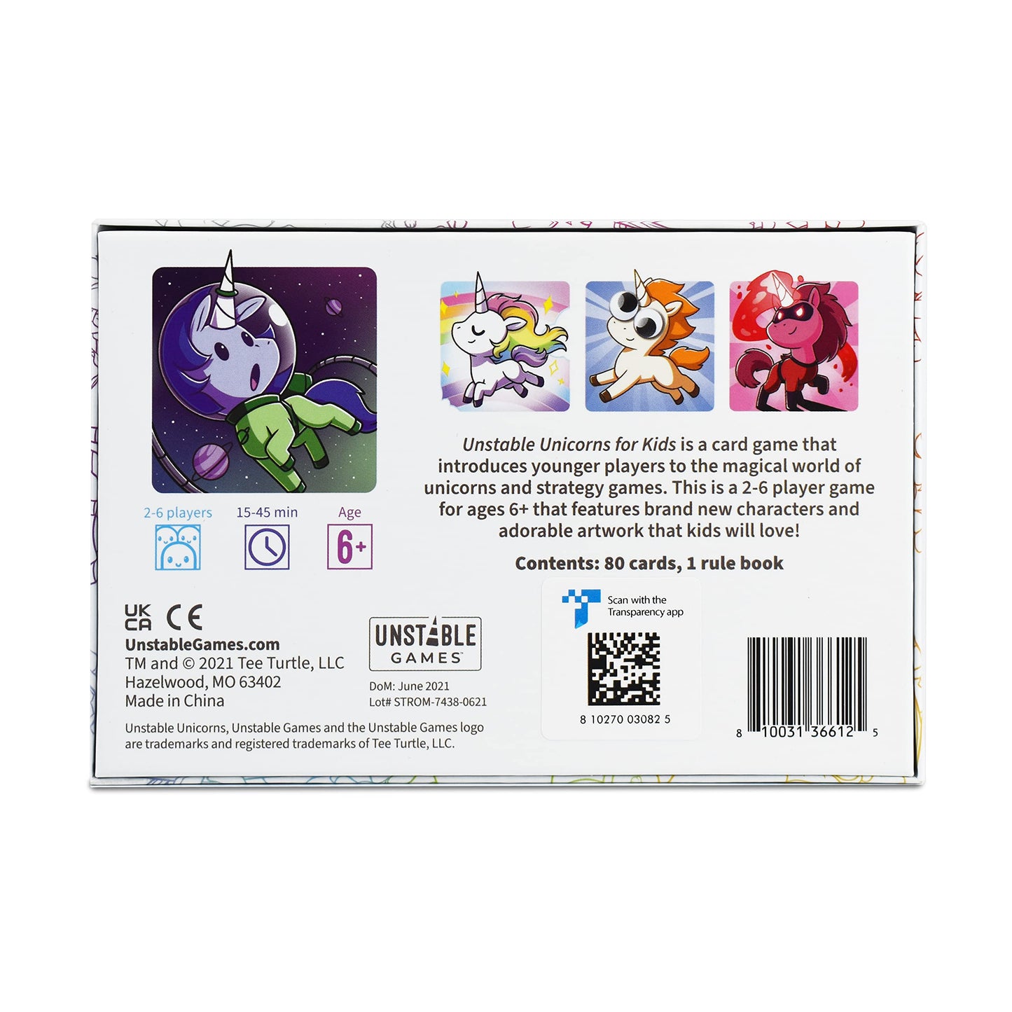 Unstable Games Unstable Unicorns Kids Edition Card Game - Multi-color, One Size, Model TEE6063UUBsG1