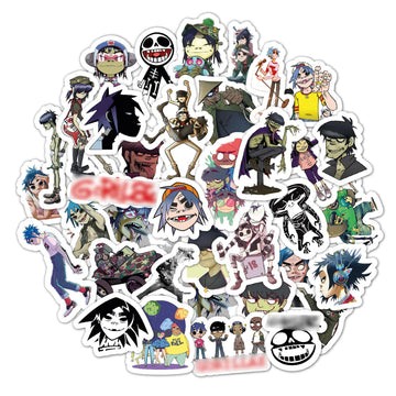 36Pcs Gorilla Stickers, Gorilla Merch, Merchandise, Rock Band Stickers, Alternative Hip Hop Band Stickers, Guitar Stickers, Musi