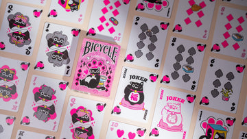 Bicycle Cat Cute Kawaii Anime Pet Playing Cards, Pink, 1 Deck