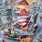 Springbok 500 Piece Jigsaw Puzzle - Nostalgic Winter Holiday Theme, Cardboard, Model 34-01694