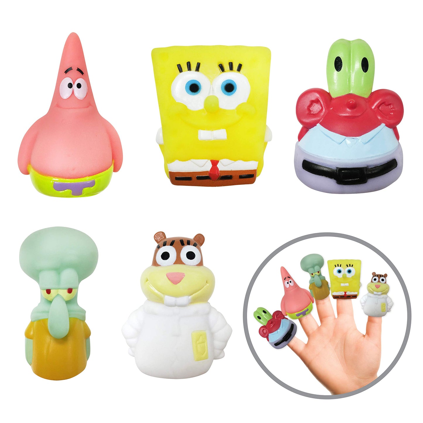 Nickelodeon Spongebob Finger Puppets - Party Favors, Educational, Classroom Rewards, Bath Toys