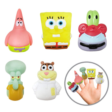 Nickelodeon Spongebob Finger Puppets - Party Favors, Educational, Classroom Rewards, Bath Toys