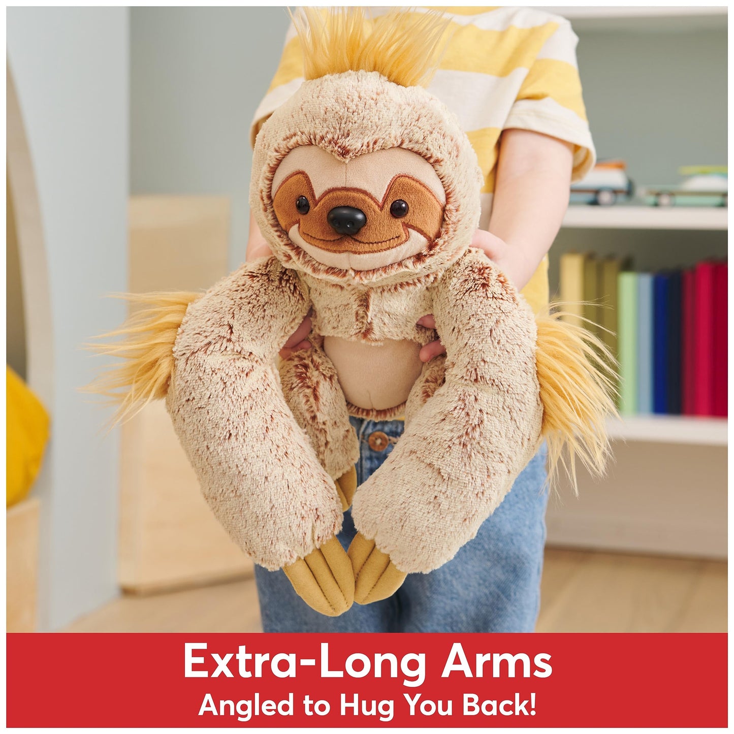 GUND Augie Sloth Plush  enhanced Stuffed Animal for Ages 1 and Up  Tan/Copper  15