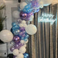 Paready Frozen Balloons, 60 Pcs 12 Inch Purple Blue Balloons White And Snow Confetti Latex Balloons For Girls Frozen Theme Party