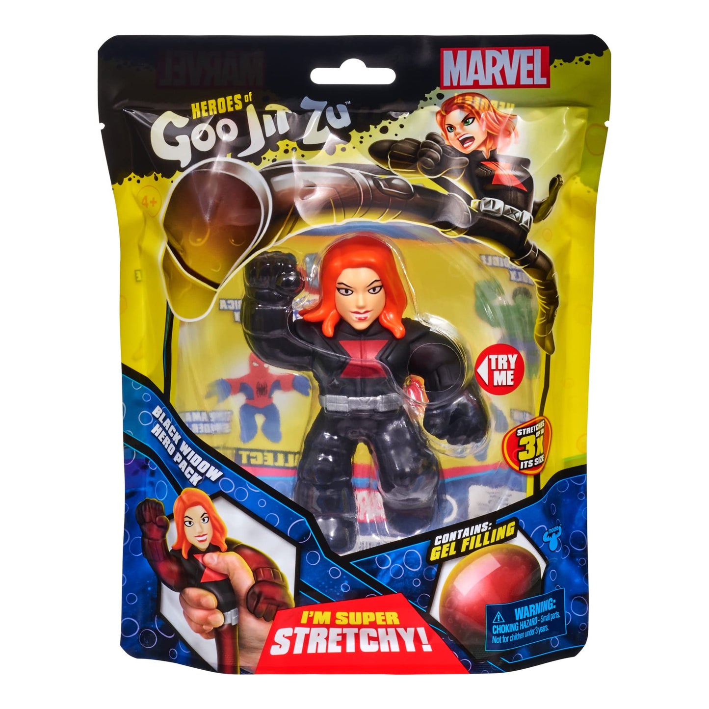 Heroes Of Goo Jit Zu Marvel Hero Pack. Black Widow - Squishy 4.5'' Tall