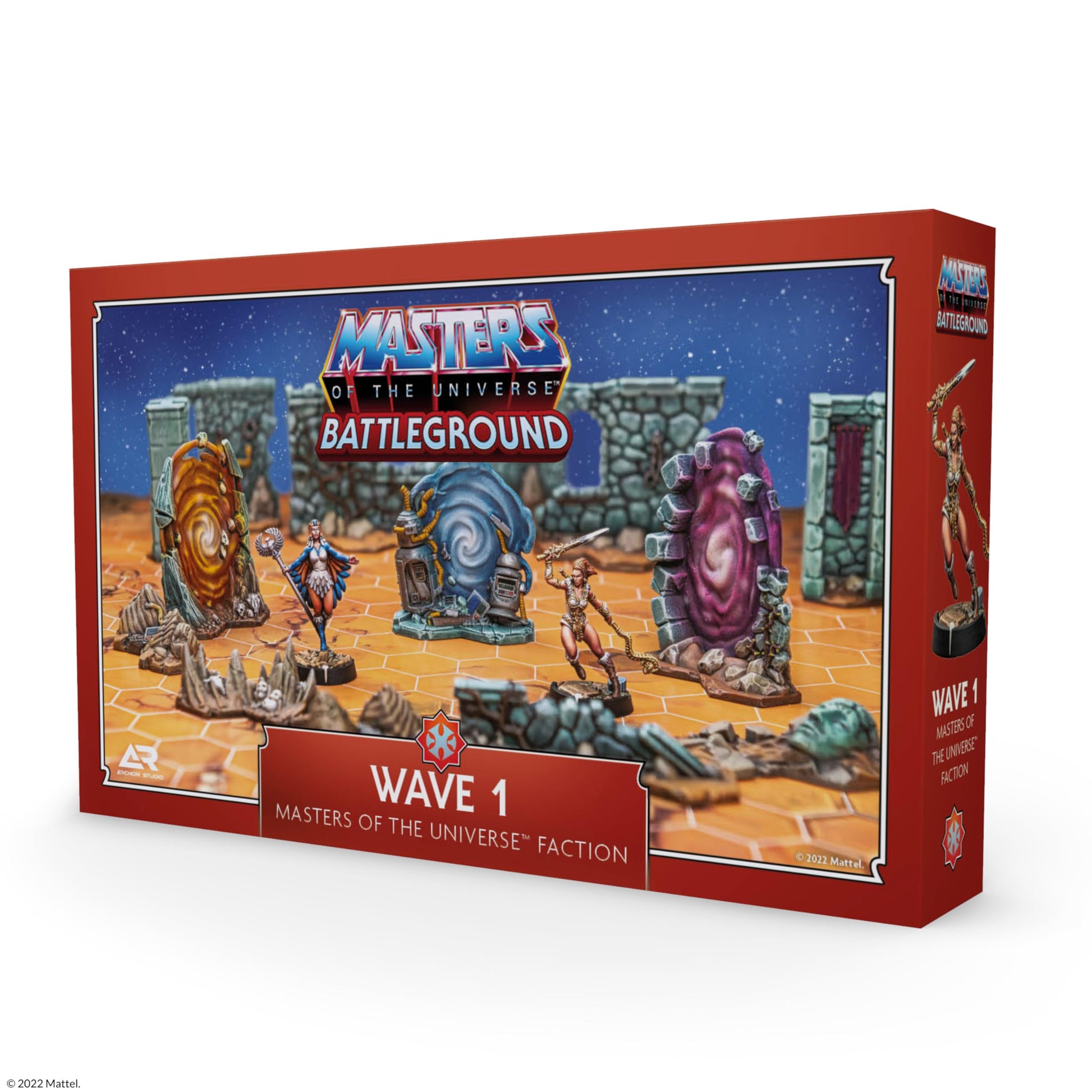 Masters of The Universe Battleground Expansion Set Wave 1 Motu Faction - Includes Warrior Goddess Teela and Sorceress Miniatures
