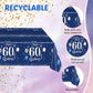 Blue 60Th Birthday Decorations For Men Navy Blue Silver Happy 60Th Birthday Tableware Set Include Happy 60Th Birthday Plates Nap