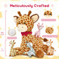 Tezituor Giraffe Stuffed Animal With 4 Babies,19.7'' Giant Giraffe Plush Soft Toy Cute Baby Giraffe Plushies Valentines Gifts Fo