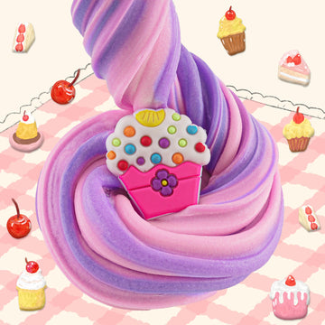 Dual Color Butter Slime, Super Soft And Non-Sticky Pink & Purple Slime, Slimes Party Favors For Kids, Slimes Sensory Toys For Bi