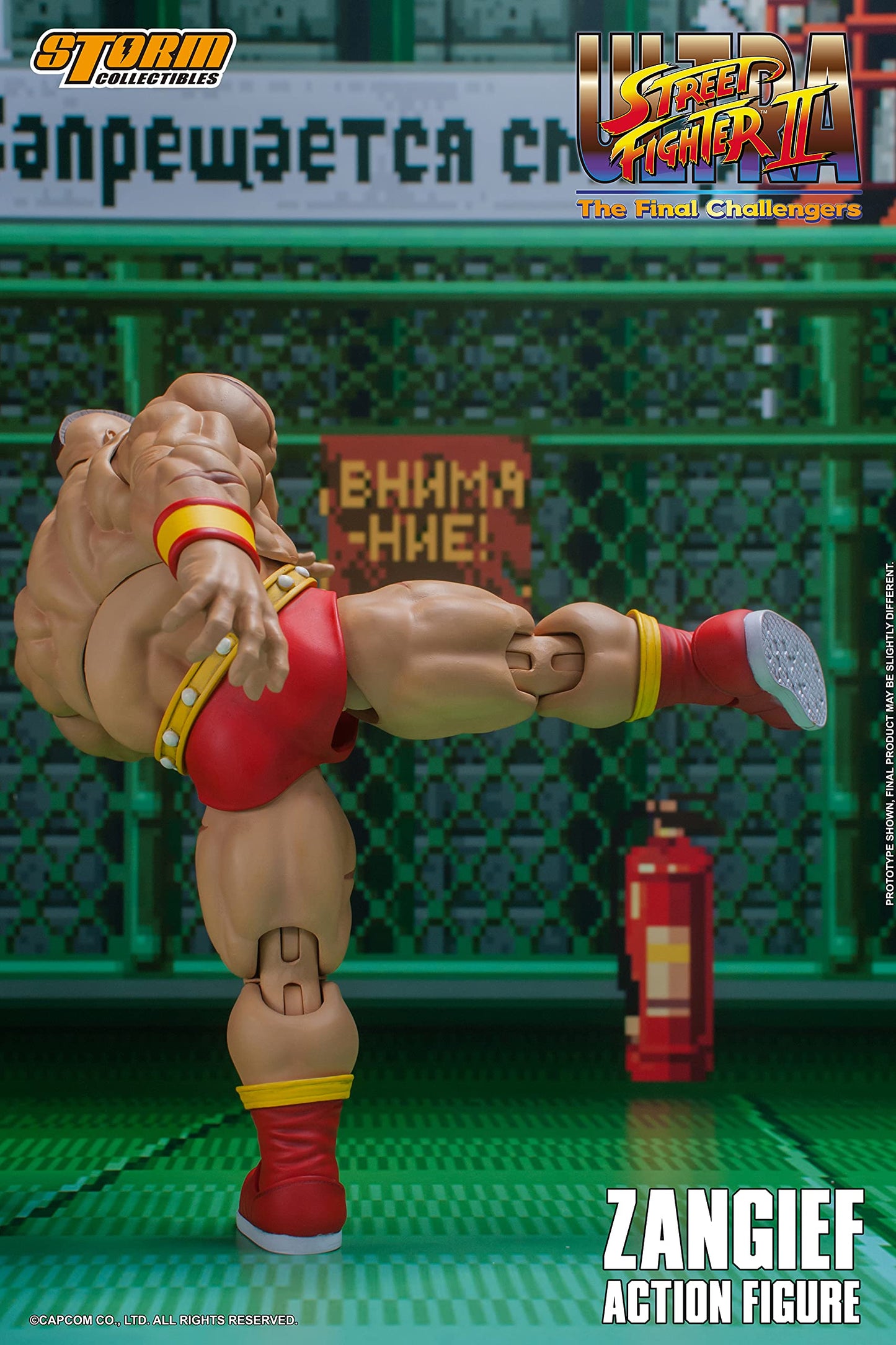 Storm Collectibles Ultimate Street Fighter II Zangief Action Figure STM87180 Red - Durable ABS Material, Collectible Gaming Figure