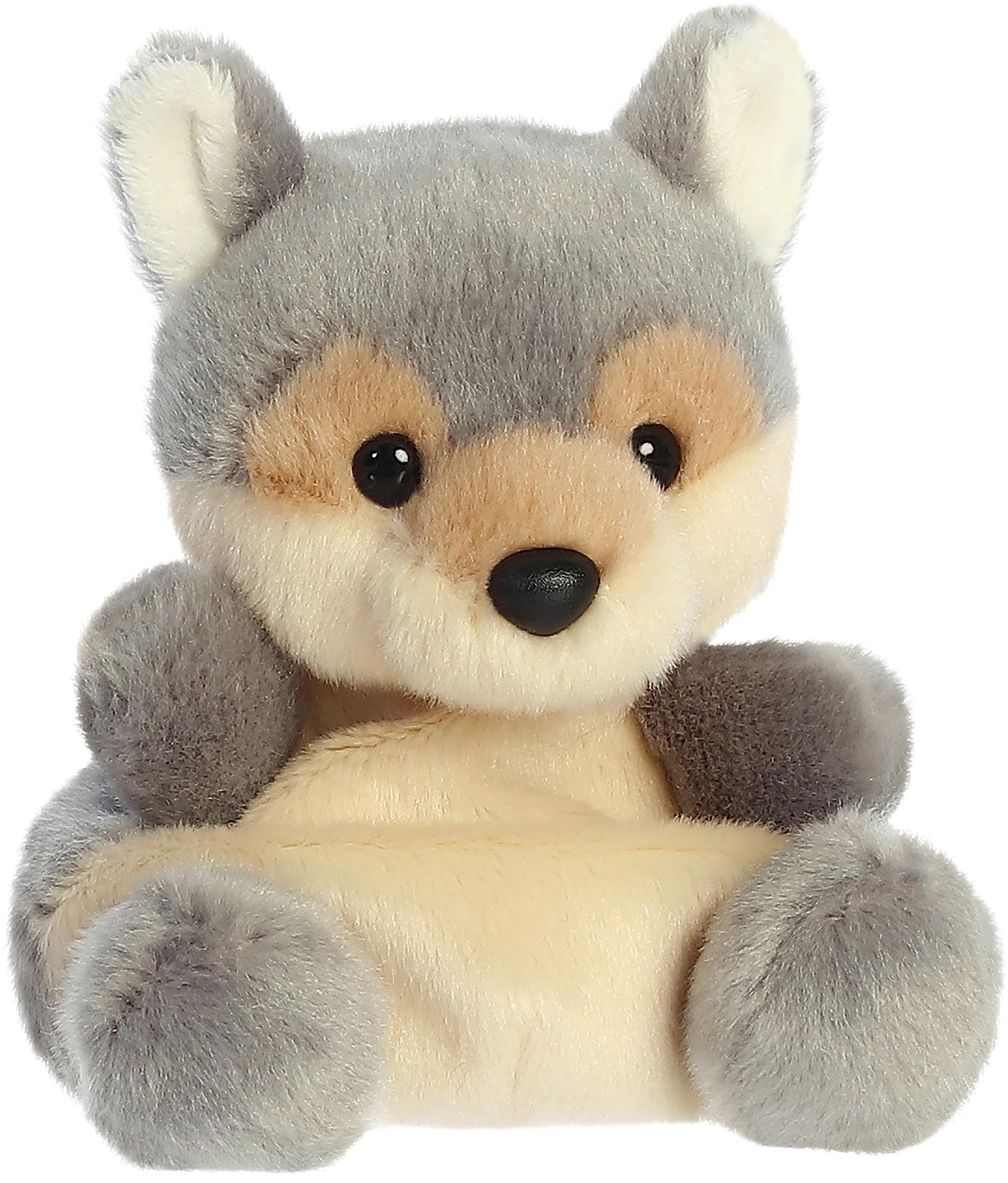 Aurora® Adorable Palm Pals™ Lucian Wolf™ Stuffed Animal - Pocket-Sized Play - Collectable Fun - Gray 5 Inches