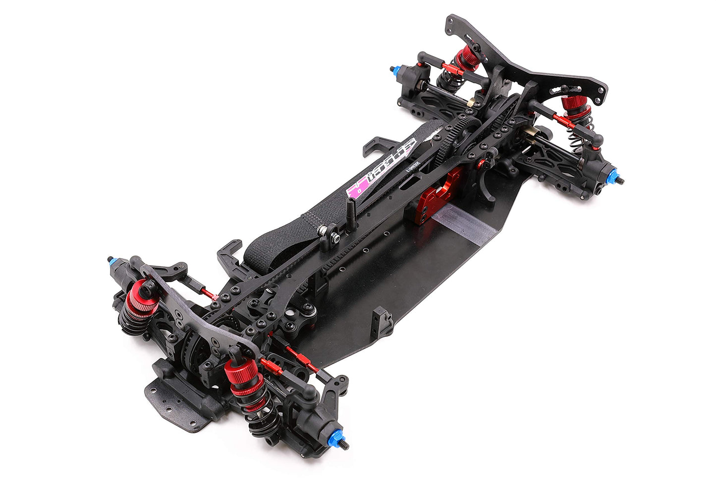 GTB Spec-R S1 1/10 RC Electric Touring Car Body Kit - Black Composite Material, 4WD Chassis Frame for 1:10 Scale Models