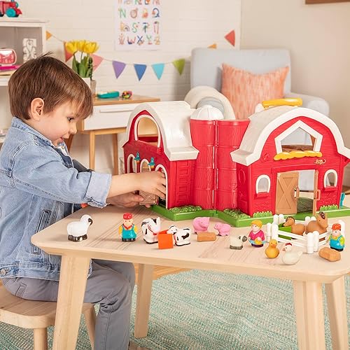 Battat Farm Animal Play Set - 25 Toy Animals, Fences, Tractor, 18 Months+, Multi