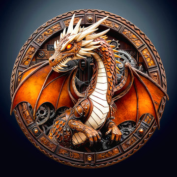 Wooden Puzzles for mature-themeds  Unique Animal Shaped Mechanical Dragon mature-themed Puzzle  3D Vision Wooden Jigsaw Puzzles mature-themed  Challenging Creative Gifts Family Games 13.4 * 13.3in 300pcs