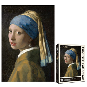 Antelope - 1000 Piece Puzzle For Adults, Girl With A Pearl Earring, By Johannes Vermeer, 1665 - Officially Licensed, Jigsaw Puzz