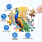 300 Piece Puzzles for mature-themeds Peacock Puzzle Jigsaw Puzzles 300 Pieces mature-themed Puzzles Games for Kids Ages 8-10 10-12 Recycled Cardboard Puzzles Gift Toy 20.5x15IN
