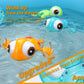 DUCKBOXX XX Wind-up Swimming Sea Turtles Bath Toy, Mold-Free ABS, Multicolor, Small, Model 588, Interactive Montessori Toy for Kids 18M+ (3pcs)