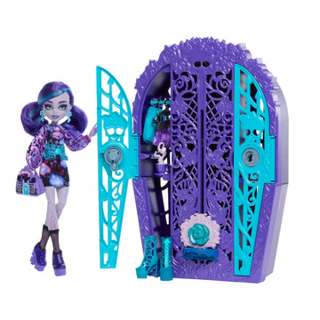 Monster High Skulltimate Secrets Doll Set - Garden Mysteries Twyla with Reveal Closet & 19+ Accessories, Multicolor, Model HYT74