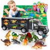 Mobius Toys Dinosaur Truck Carrier - Dinosaurs Playset With 12 Toy Action Figures - World Dino Toy Set With Xl Playmat For Toddlers Boys Or Girls, 3 To 7 Years Old