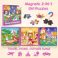 SYNARRY Princess Fairy Party Magnetic Puzzles for Toddlers 3-5 Girls, 36 Pieces Travel Puzzles for Kids Ages 4-6, Airplane Car R