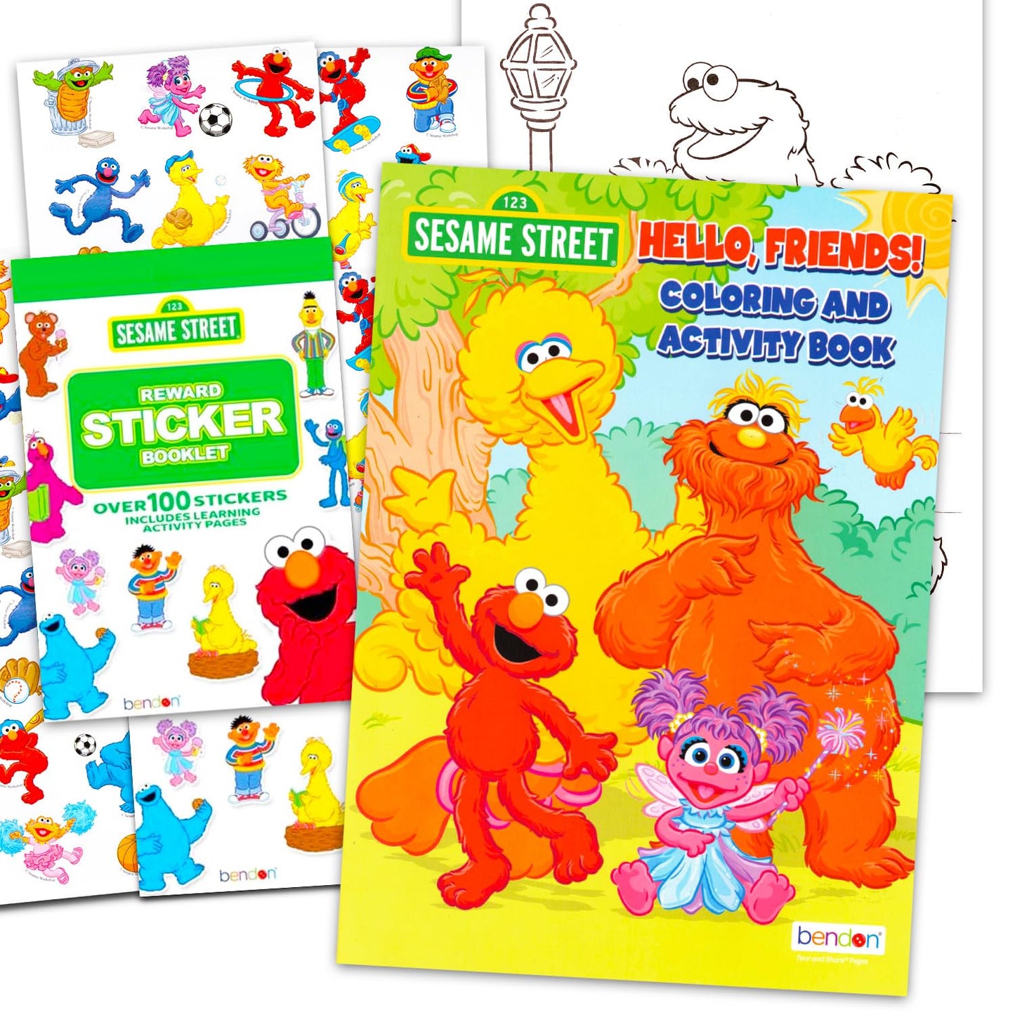 Sesame Street Coloring Book with Stickers