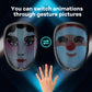 Led Mask With Gesture Control - Face-Transforming Light-Up Design, Cool Gifts For Kids & Adults - Rechargeable Halloween, Cospla