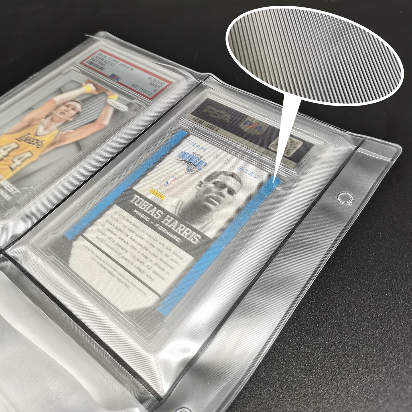 Fageverld Graded Card Slab Binder Pages, 10 Plastic Pages for 40 PSA/BGS/CGC Cards, Fits One-Touch Holders, Storage & Display