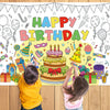 K-NMLHL Coloring Poster for Kids- Happy Birthday Large Coloring Sheets - for Wall - Classroom Home Birthday Party Supplies Favor