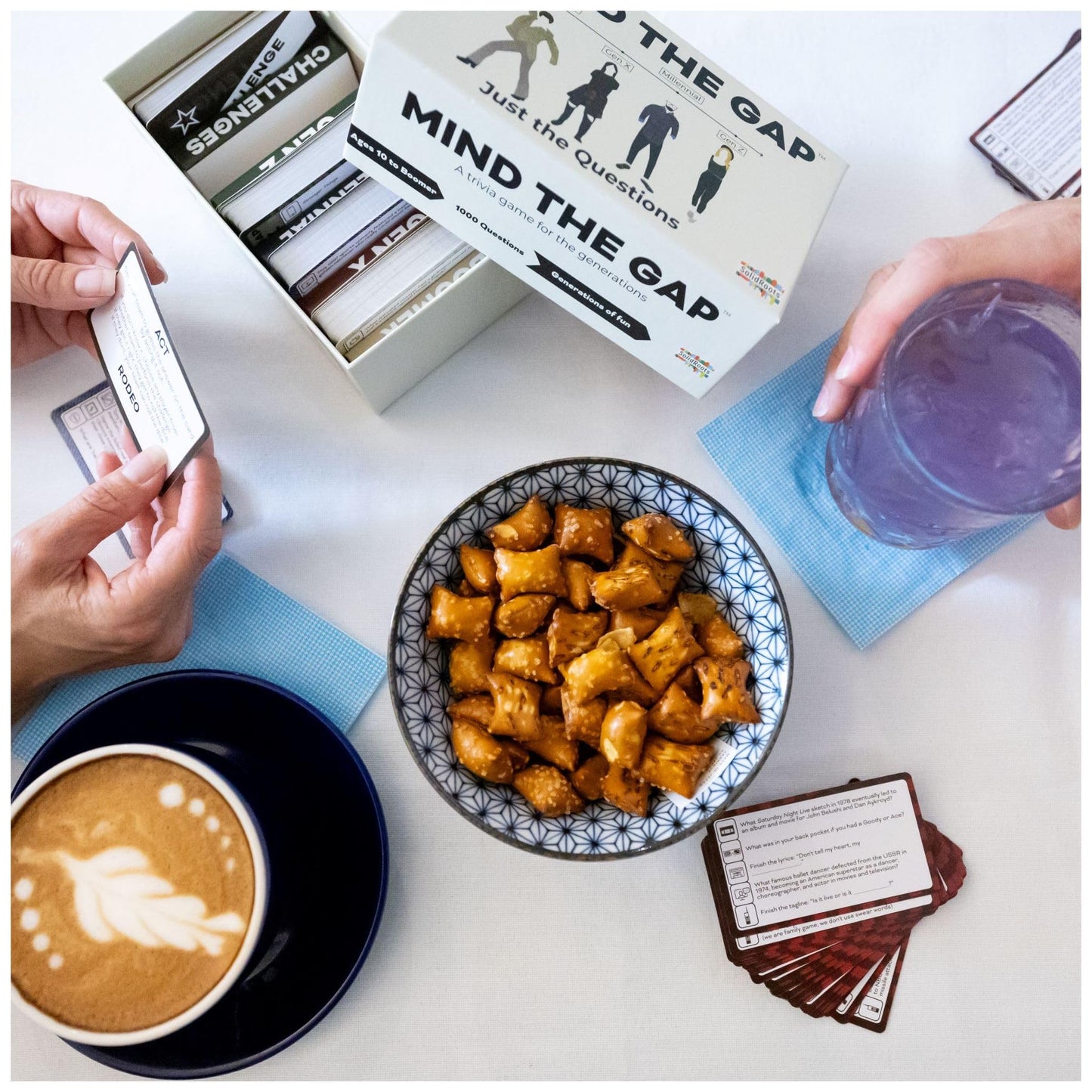 Mind The Gap Just The Questions, Expansion Pack With 1000 New Questions For All Generations + 50 New Challenge Cards