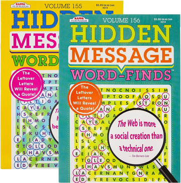 Kappa Hidden Message Word-Finds Set of 2 - Variety of Volumes, Paper Puzzles