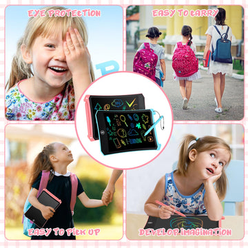 Eoocoo Toys For Ages 2-4, Writing Tablet For Kids 2 Pack, Drawing Board, Toddler Travel Essentials, No Mess Coloring Books For T